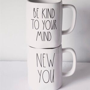 Rae Dunn White Mug Collection (10pc) — Coffee, Auntie, Buenos Dias, More